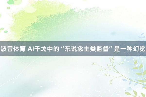 波音体育 AI干戈中的“东说念主类监督”是一种幻觉