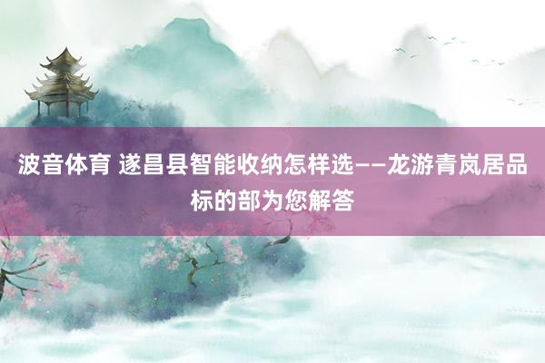 波音体育 遂昌县智能收纳怎样选——龙游青岚居品标的部为您解答