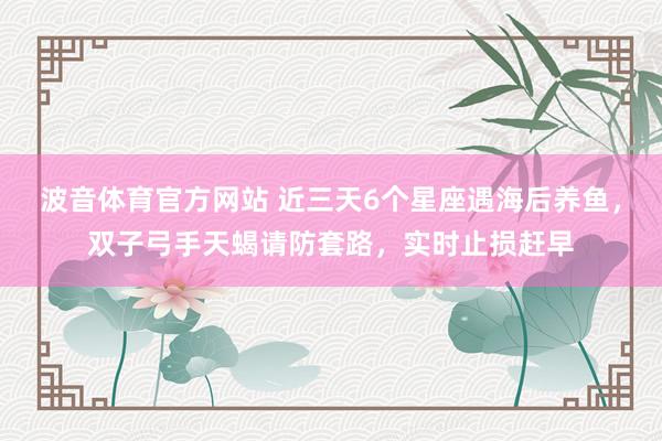 波音体育官方网站 近三天6个星座遇海后养鱼，双子弓手天蝎请防套路，实时止损赶早