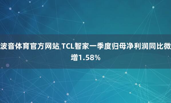 波音体育官方网站 TCL智家一季度归母净利润同比微增1.58%